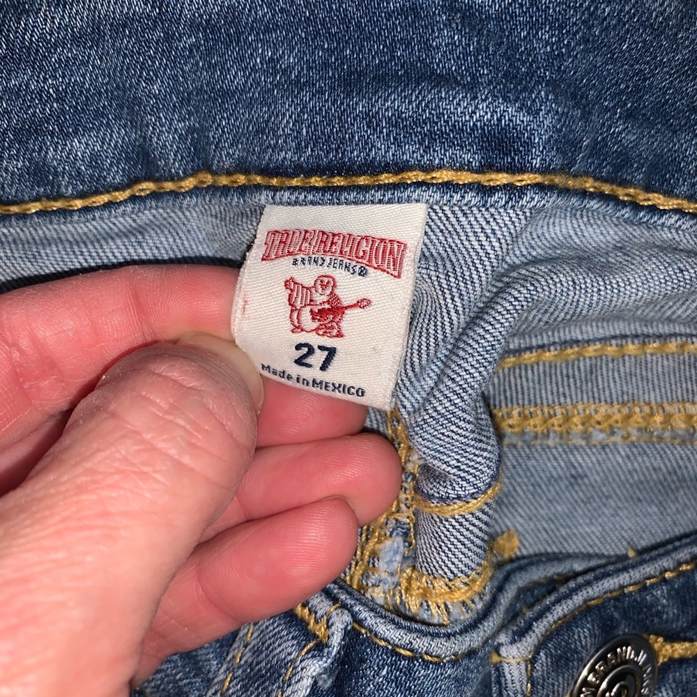 True Religion Size Zip Jeans, EUC Size 27 wore 1ce - Picture 7 of 8